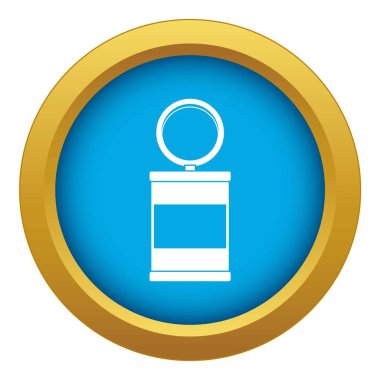 Çöp kutusu ile izole pedal simgesi mavi vektör