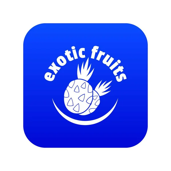 Ícone de frutas exóticas vetor azul — Vetor de Stock