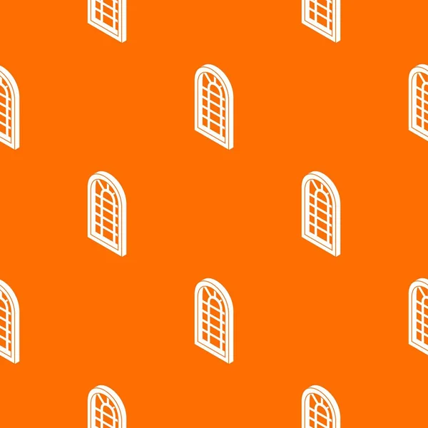 Palacio ventana marco patrón vector naranja — Archivo Imágenes Vectoriales