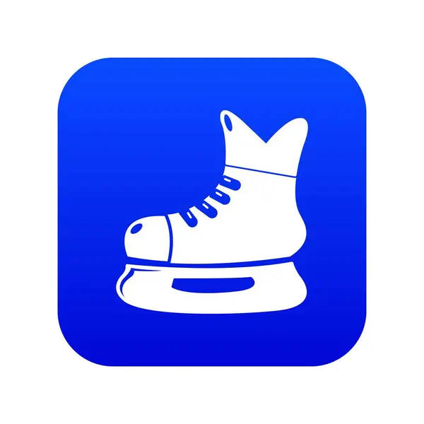 Icône de hockey sur glace vecteur bleu — Image vectorielle