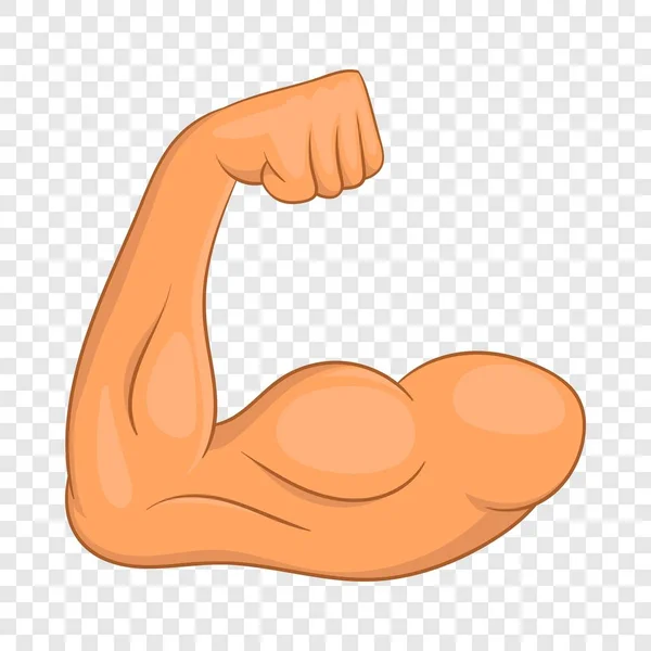 Biceps handen pictogram, cartoon stijl — Stockvector