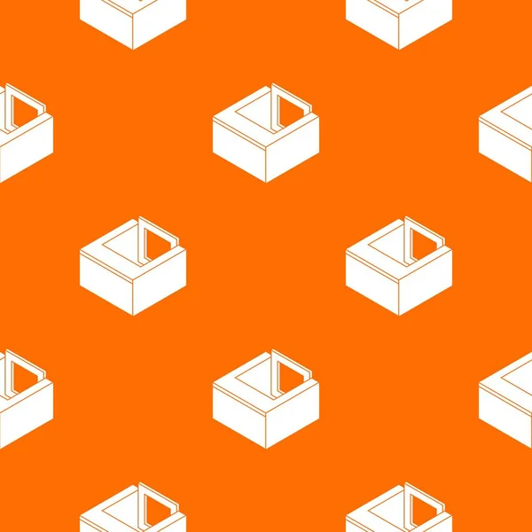 Sótano ventana marco patrón vector naranja — Archivo Imágenes Vectoriales