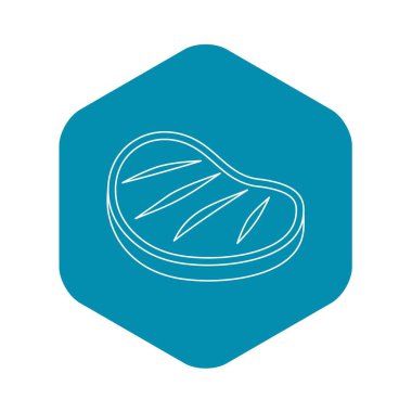 Izgara dana biftek simgesi, anahat stili