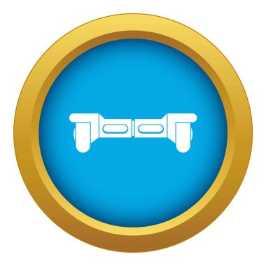 İzole elektrik modern gyroboard mavi simge vektör