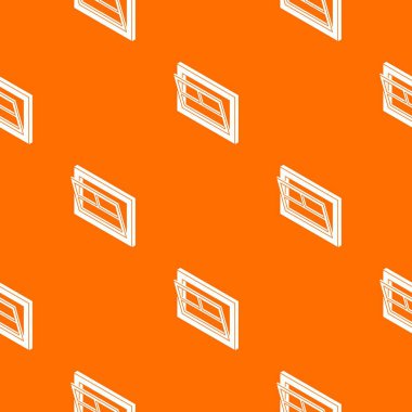 Açık pencere yaprak desen vektör turuncu