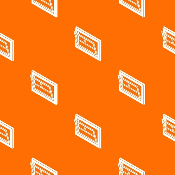 Fenêtre ouverte motif feuille vecteur orange — Image vectorielle