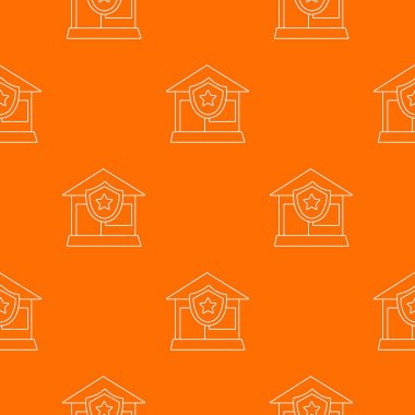 Ev koruma desen vektör turuncu