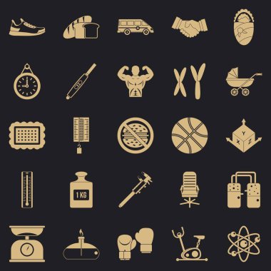 Tartı Icons set, basit tarzı