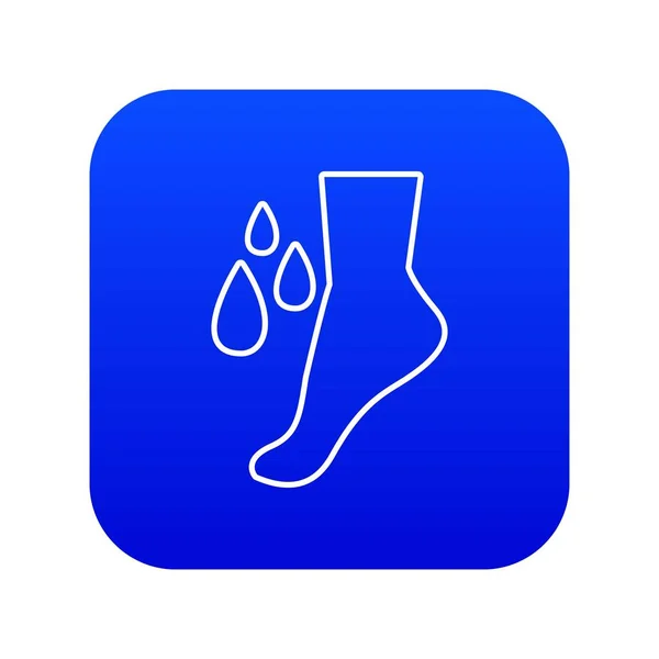 Icône soin des pieds vecteur bleu — Image vectorielle