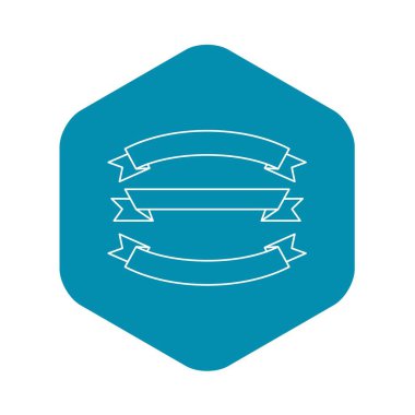 Üç kurdele simgesi, anahat stili