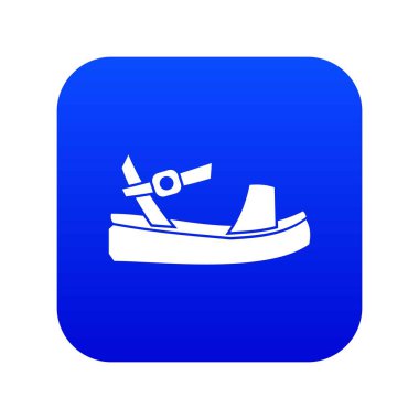 Kadınlar sandale simgesi dijital mavi