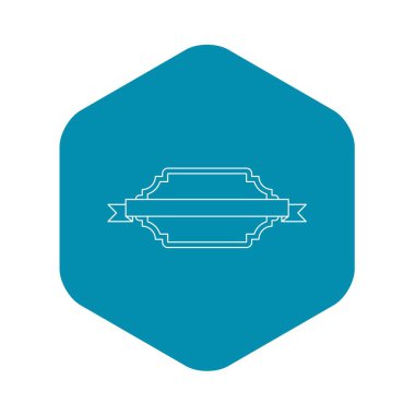 Bir kurdele simgesi, anahat stili