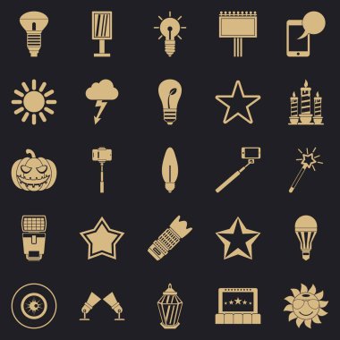 Patlama Icons set, basit tarzı