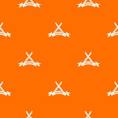 Knive Dükkanı desen vektör turuncu