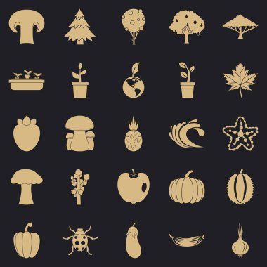 Greengrocery Icons set, basit tarzı