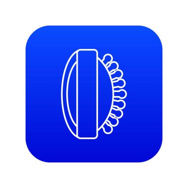 Masaj fırça simgesi mavi vektör