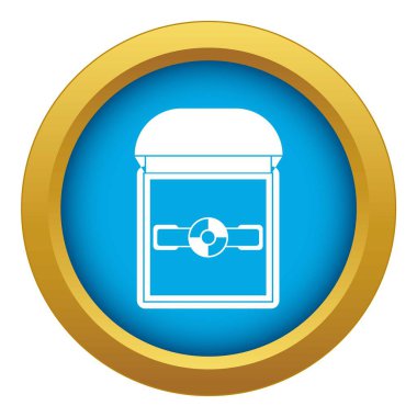 İzole kadife kutusu simgesi mavi vektörde halka