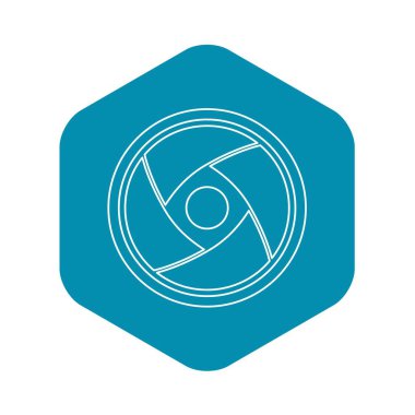 Kamera merceği simgesi, özet biçimi