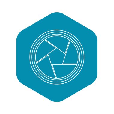 Fotoğraf lens simgesi, anahat stili