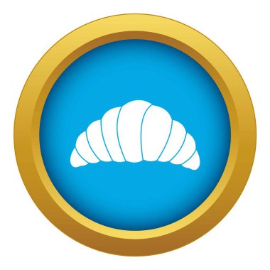 Kruvasan mavi simge vektör izole