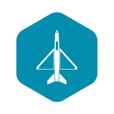 Askeri uçak simgesi, basit tarzı