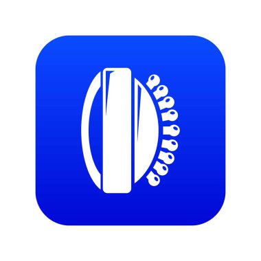 Masaj fırça simgesi mavi vektör