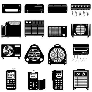 Saç kremi Icons set, basit tarzı