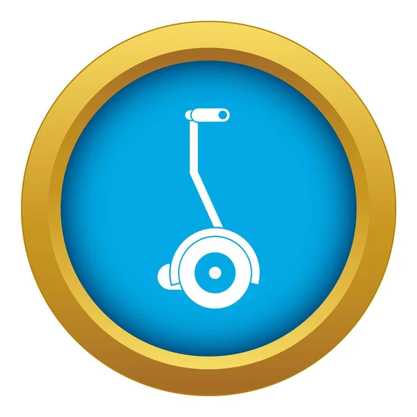 Electrical self balancing scooter icon blue vector isolated — Stock Vector