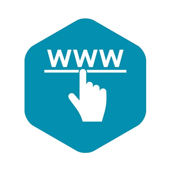 Cursore a mano e icona del sito web, stile semplice — Vettoriale Stock