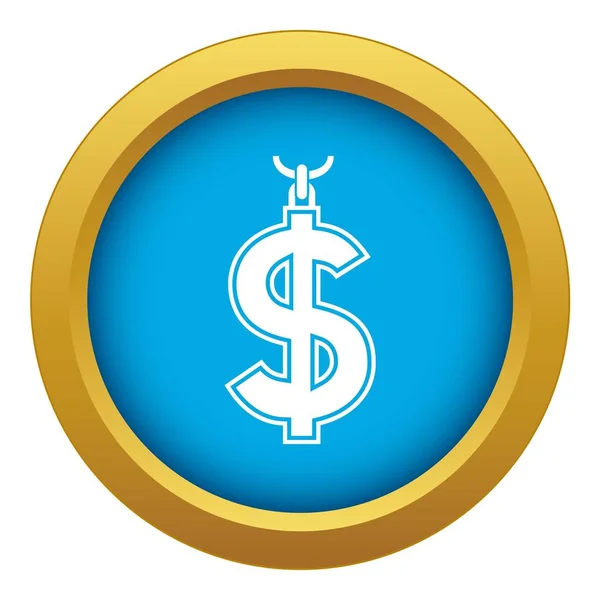 Kette des Dollarsymbols Symbol blauer Vektor isoliert — Stockvektor