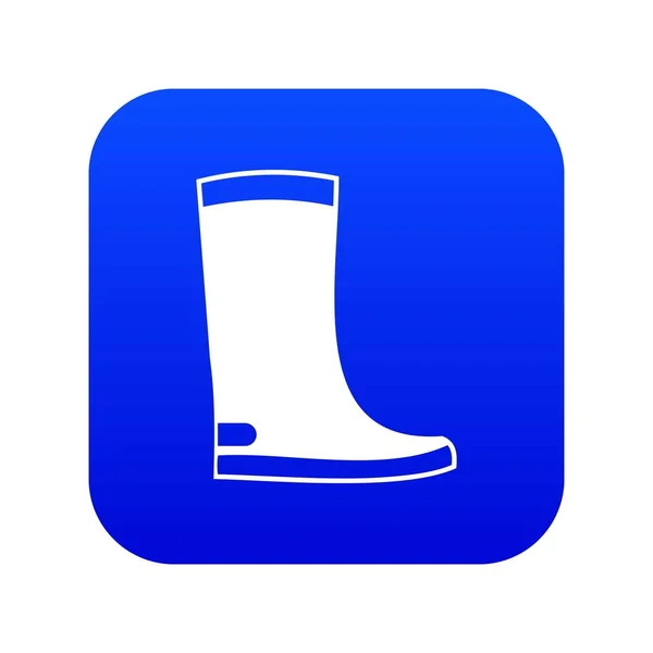 Botas de goma icono azul digital — Vector de stock