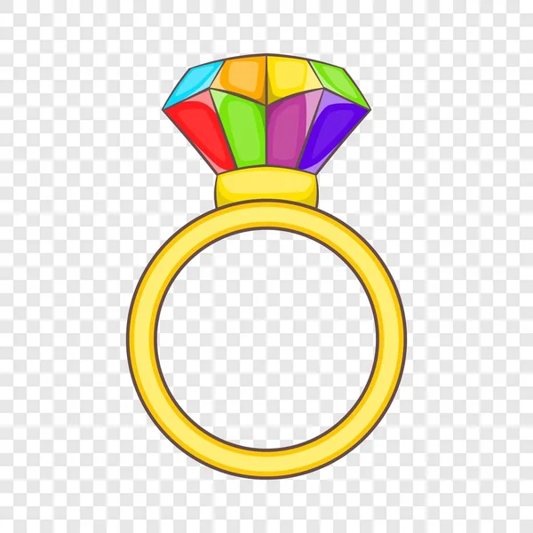 Anillo icono LGBT, estilo de dibujos animados — Vector de stock