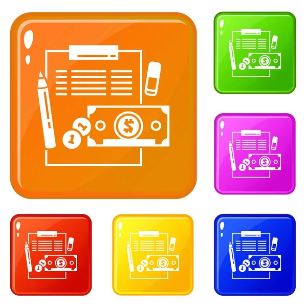 Clip iconos del tablero de color vector conjunto — Vector de stock