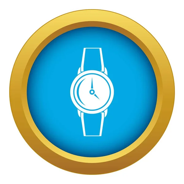 Icona orologio da polso vettoriale blu isolato — Vettoriale Stock
