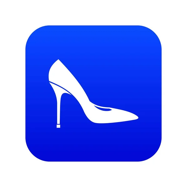 高跟鞋图标数字蓝色的女鞋 — 图库矢量图片