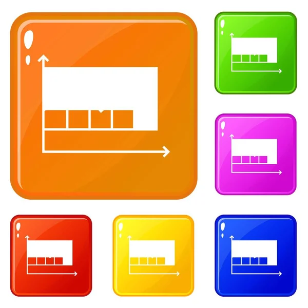 Libro de la pila de iconos de color de vector conjunto — Archivo Imágenes Vectoriales