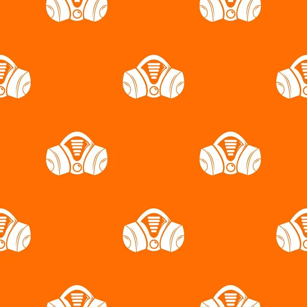 Gas mask pattern vector orange — Stock Vector