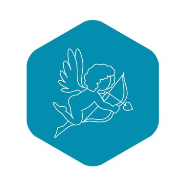 Cupid yay ve ok simgesi olan anahat stili