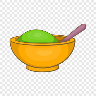 Sarı harç ve havaneli simgesi, karikatür tarzı