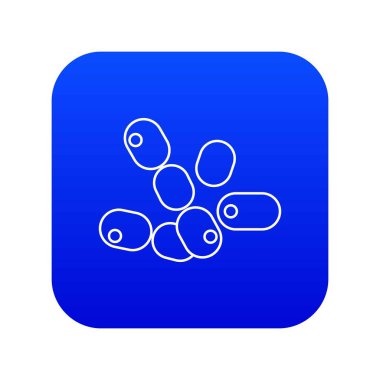 Coccus basiller mavi simge vektör