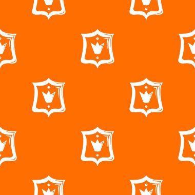 Kraliyet kalkan desen vektör turuncu