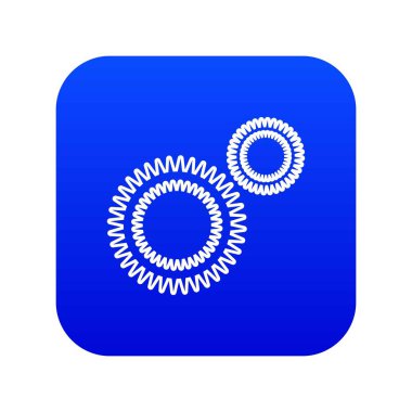 Küf virüs mavi simge vektör