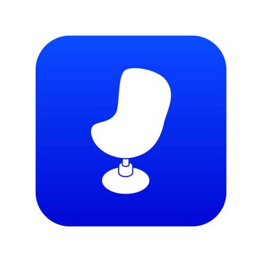 Modern sandalye mavi simge vektör