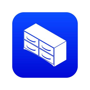 Çekmeceli mavi simge vektör