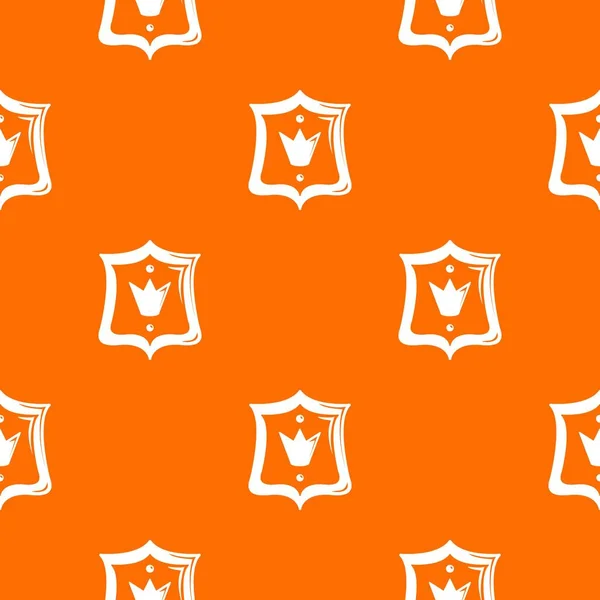 Patrón escudo real vector naranja — Archivo Imágenes Vectoriales