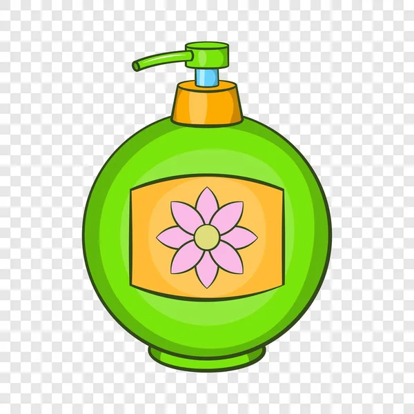 绿色塑料瓶的液体肥皂图标 — 图库矢量图片