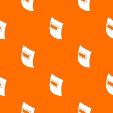 Kaynak maskesi tasarlamak vektör turuncu kare