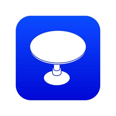 Yuvarlak masa mavi simge vektör