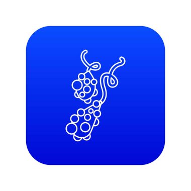 Mikro vibrio mavi simge vektör