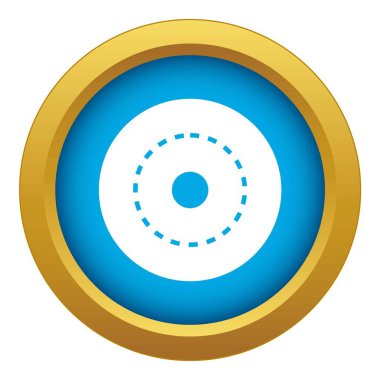 Daire yol mavi simge vektör izole